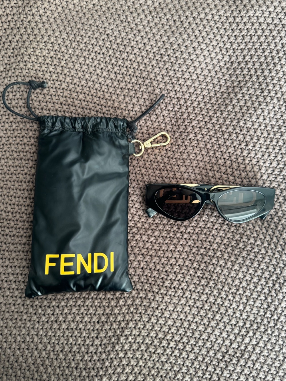 Fendi sunglasses with puffy pouch
